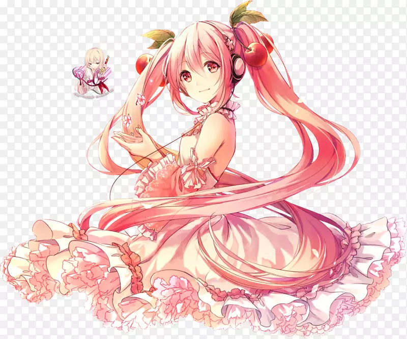 Hatsune Miku ruf sakura绘画连衣裙-樱花sakura