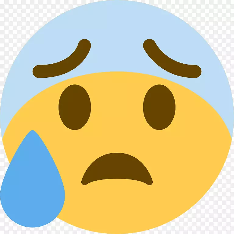 Emojipedia出汗意为忧虑-表情符号