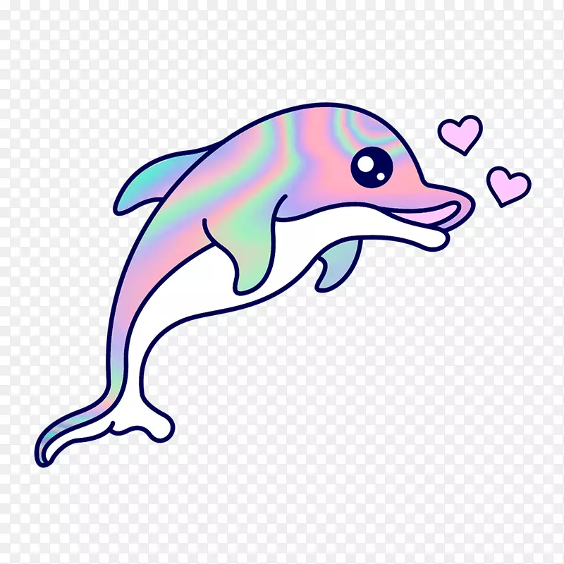永远爱海洋海豚纹身-可爱的海豚