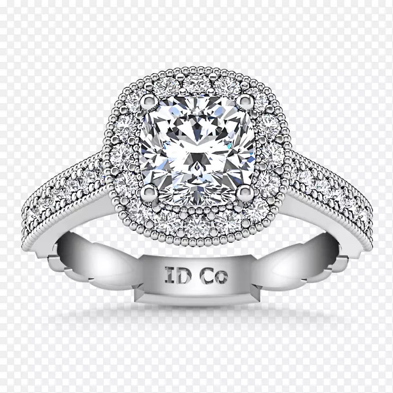 订婚戒指结婚戒指钻石切割纸牌戒指
