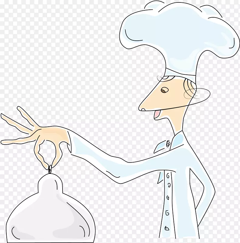 线艺术卡通剪贴画烹饪插图