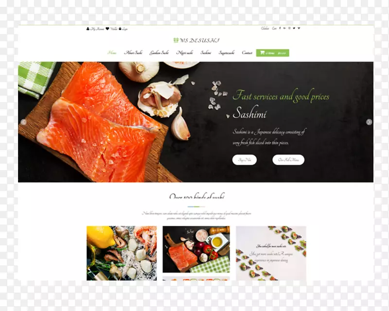 响应网页设计亚洲料理寿司WooCommerce-寿司手工制作课