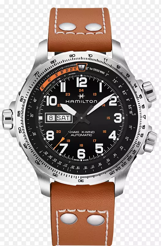 汉密尔顿男士卡其布航空x风自动计时汉密尔顿手表公司计时表兰开斯特手表