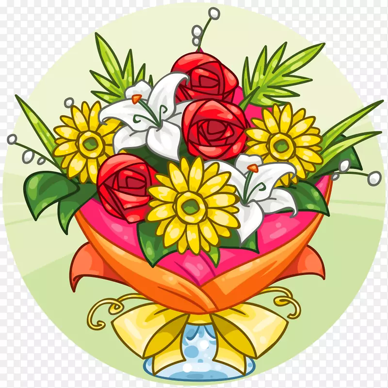 花型设计，切花，花束，玫瑰花束，洒花庆祝。