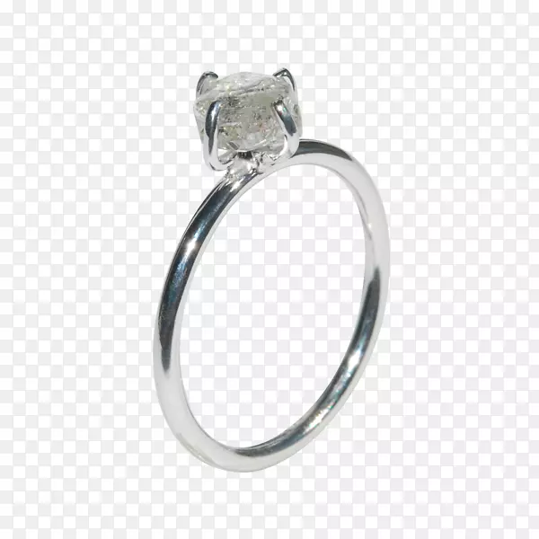 订婚戒指钻石白金首饰圆形发光戒指