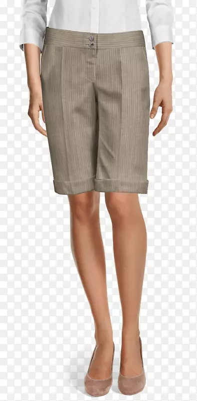 短裙套装双排扣裤jakkupuku-欧洲女式边框条纹