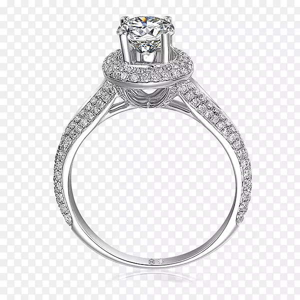 钻石切割订婚戒指辉煌的公主切割-钻石