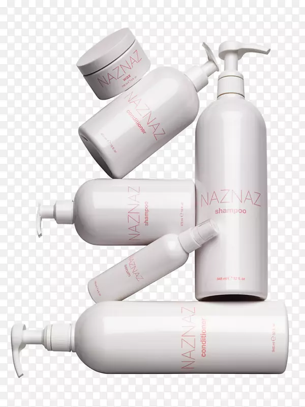 纳兹美容院发护发素洗发水产品。