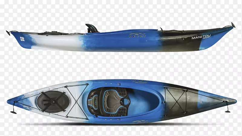 海上皮划艇，暗色摩尼托运动艇，休闲皮划艇-手绘皮划艇