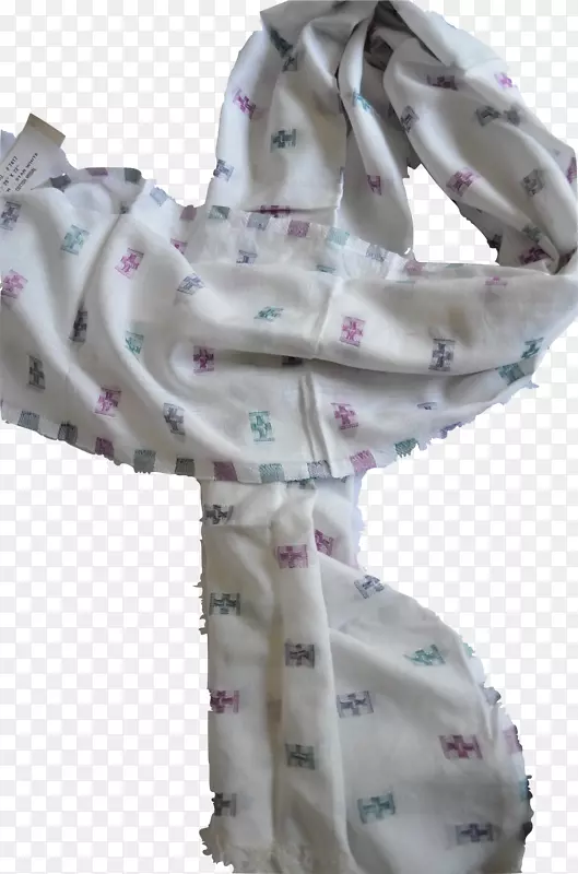 围巾棉领星绿色围巾