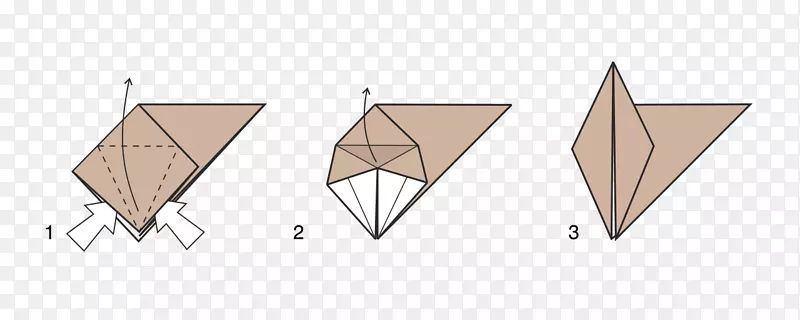 三角形木折纸风格边框折纸