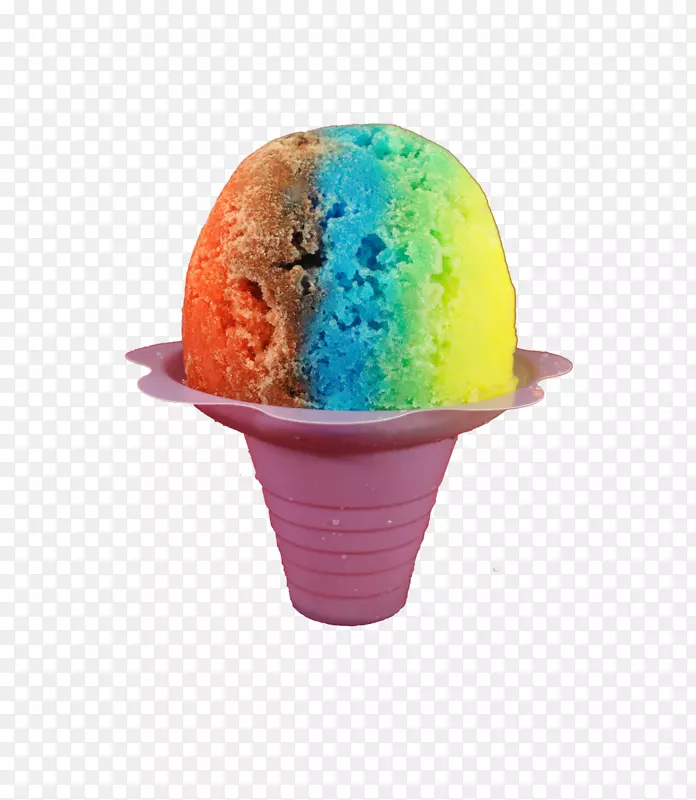 意大利冰圣代冰淇淋-黄色芒果冰淇淋球
