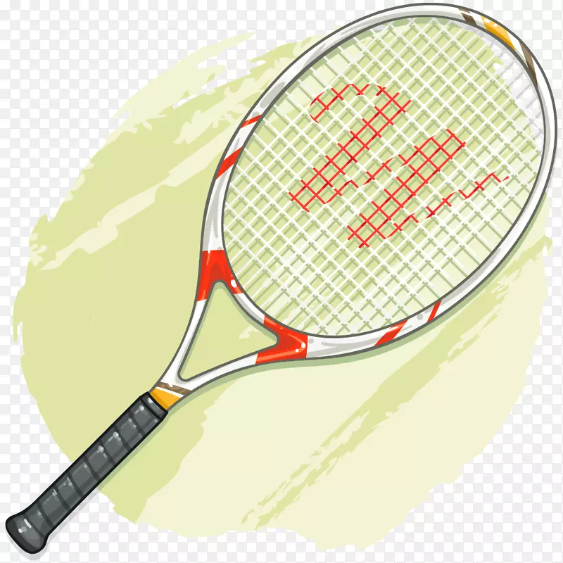 网球拍拉基塔网球绳卡通片网球拍
