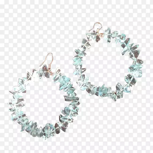 青绿色耳环手镯身形珠宝项链