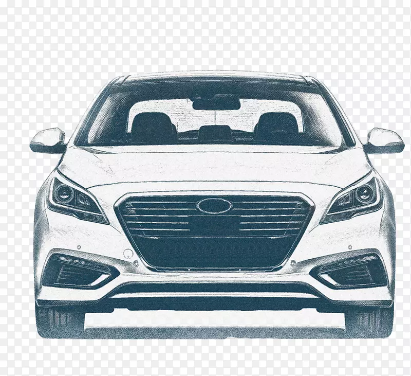 2015年现代汽车起源画剪贴画-现代