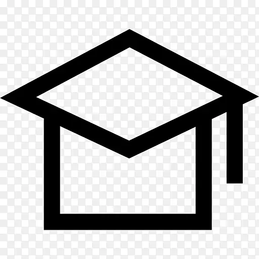 计算机图标广场学术帽毕业典礼图标设计-学校