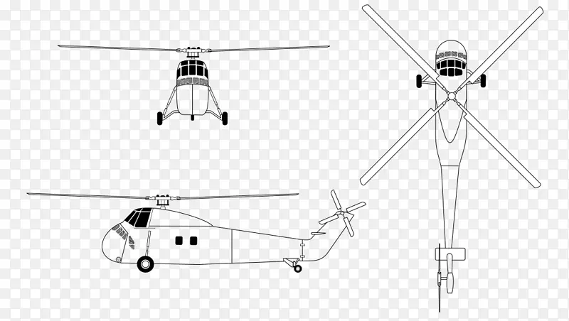 Sikorsky h-34 Sikorsky h-19 Chickasaw直升机旋翼飞机-直升机