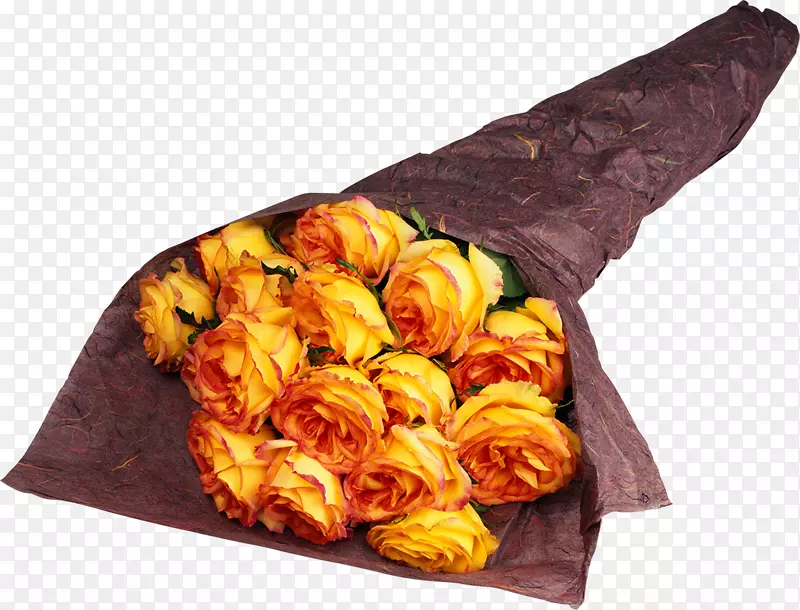 黄色花束花园玫瑰剪贴画-九寨市祝福