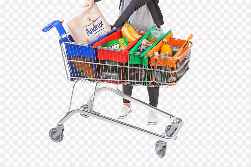 购物车购物袋和手推车可重复使用购物袋-手推车