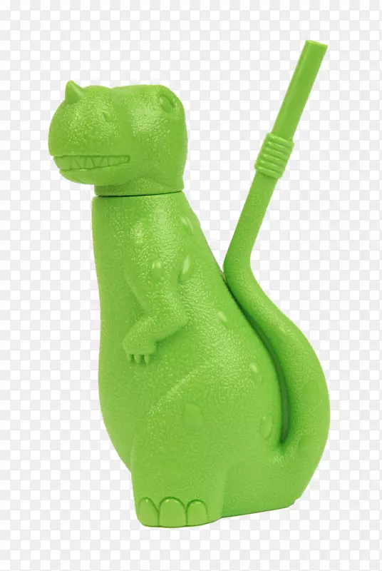 绿色恐龙吸管杯红色恐龙