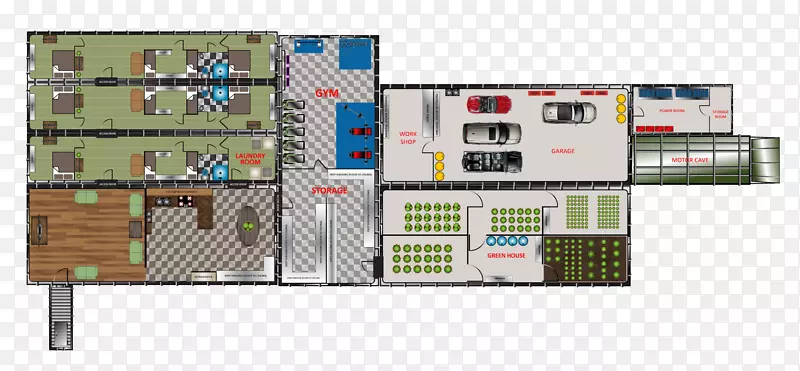 地堡建筑平面图.布局图