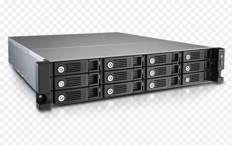 QNAP电视-1271u-RP网络存储系统QNAP系统公司。英特尔核心硬盘机架