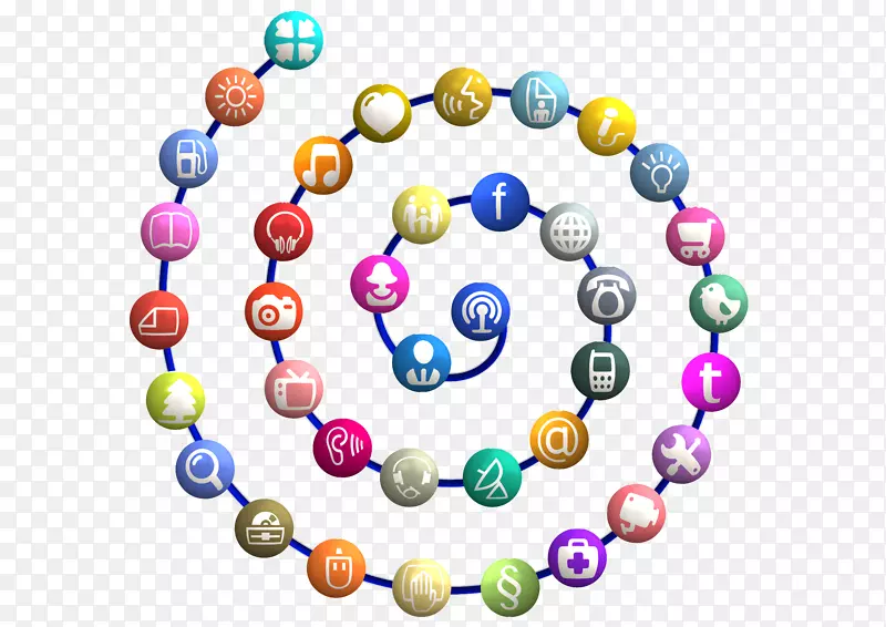 电脑图标社交媒体数字营销博客符号营销网络