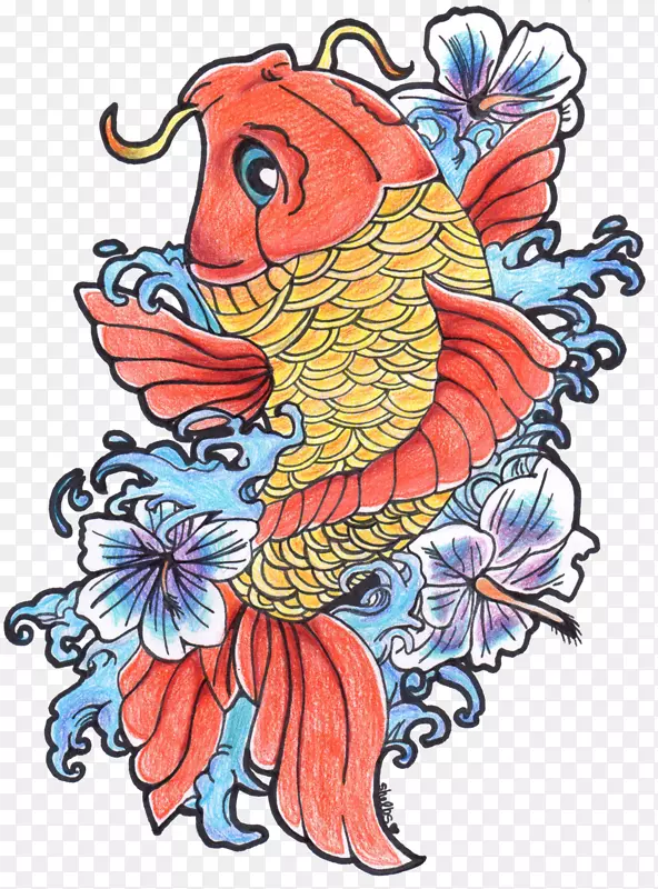 鱼类视觉艺术剪贴画-鱼