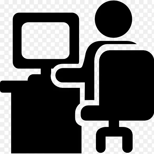 计算机图标桌面封装的PostScript计算机监视器.计算机