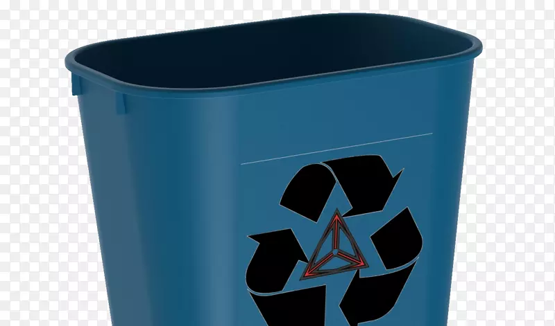 垃圾桶及废纸篮回收符号海报塑胶不可循环再造