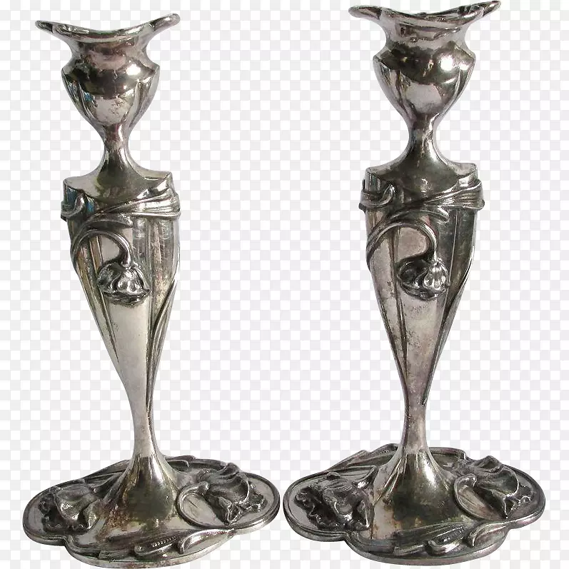 银古典雕塑01504花瓶青铜银