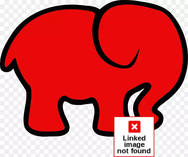 大象自由剪贴画-红色波浪状年报模板