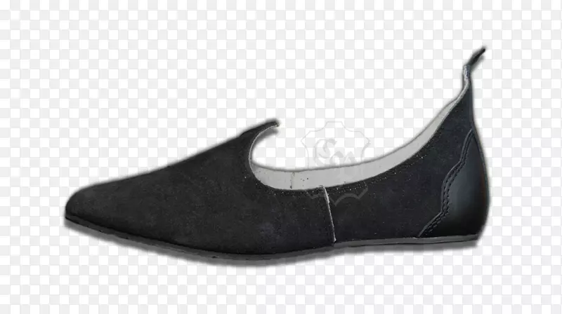 中世纪英国中世纪服装鞋-黑色皮鞋