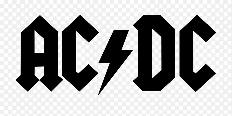 AC/DC徽标音乐合奏有摇滚高压电