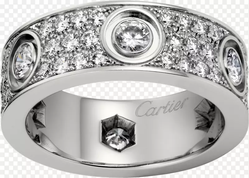 卡地亚戒指爱情手镯钻石金戒指