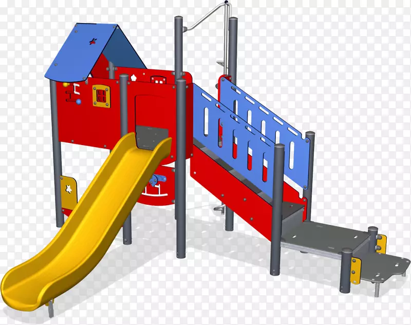 操场滑梯儿童楼梯-操场结构顶部视图