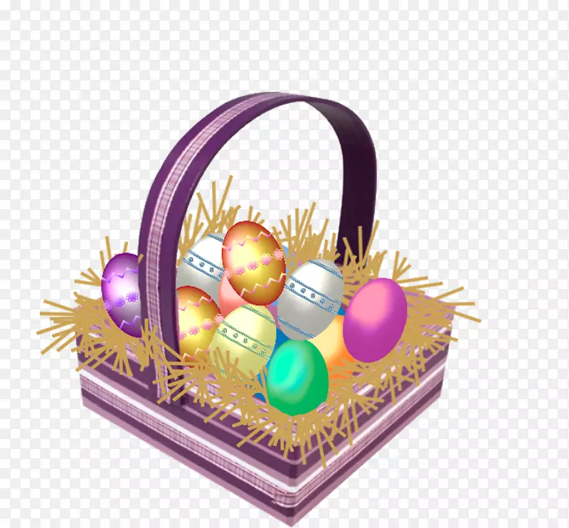 复活节彩蛋复活节兔子篮子-复活节