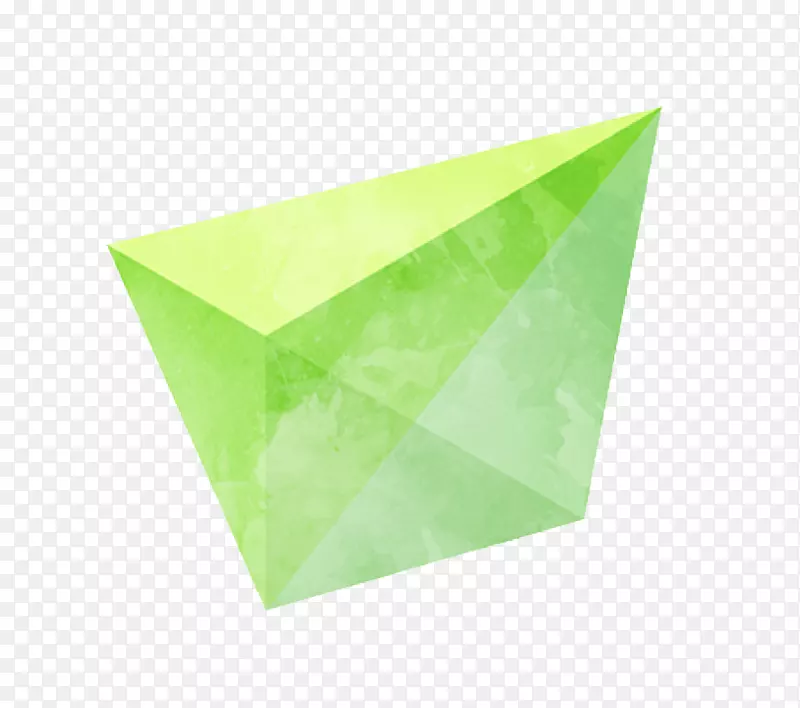 绿色三角形-高清晰度不规则形状光效应