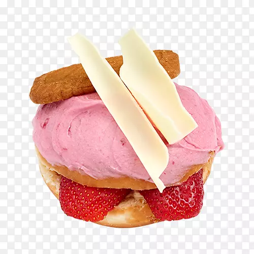冻甜甜圈，糖霜，圣代冰淇淋-冰淇淋