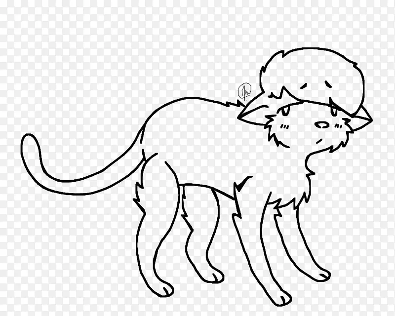胡须猫线艺术猫