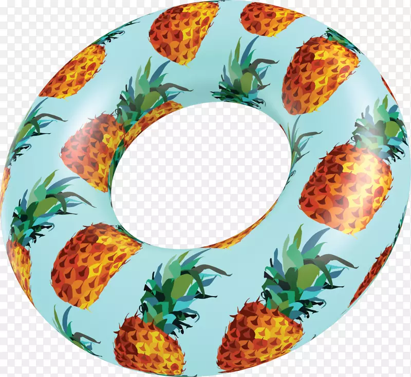 菠萝热带水果片游泳圈-菠萝