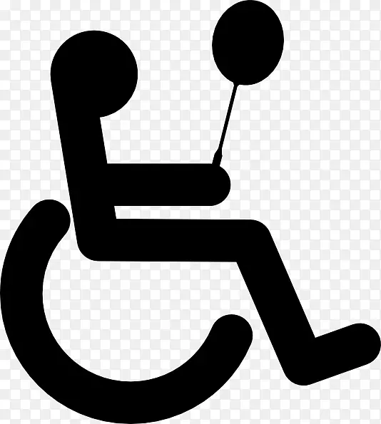 轮椅残疾国际标志-进入剪贴画-轮椅