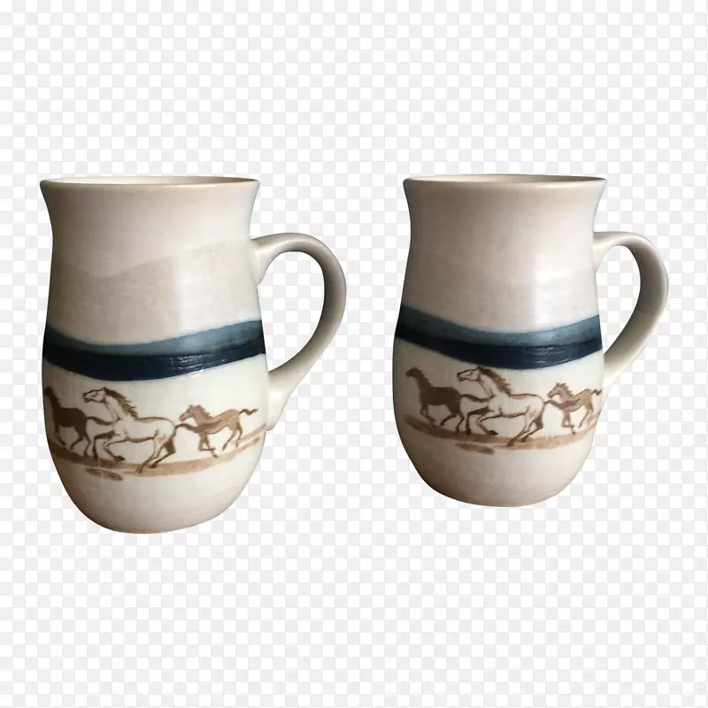 壶，咖啡杯，陶瓷杯，陶器.杯子