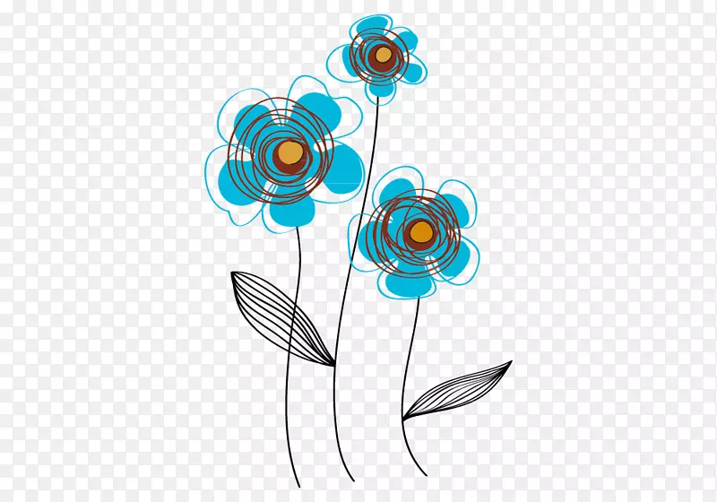 花卉设计花蓝画-花