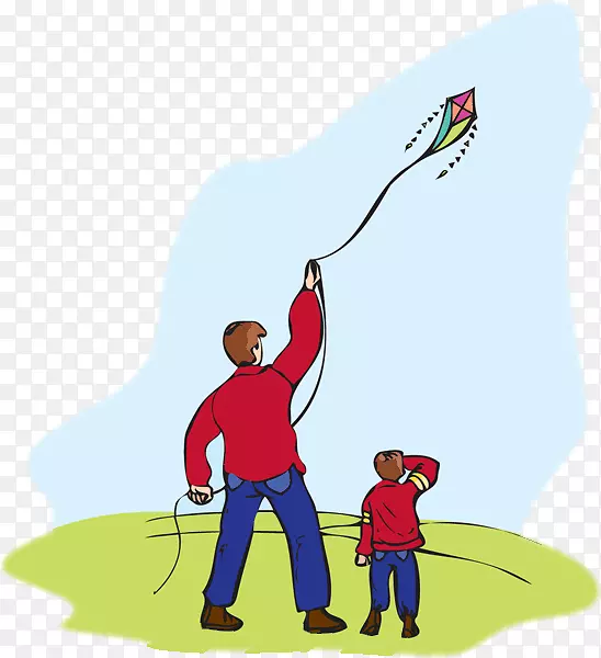 飞行风筝儿童剪贴画