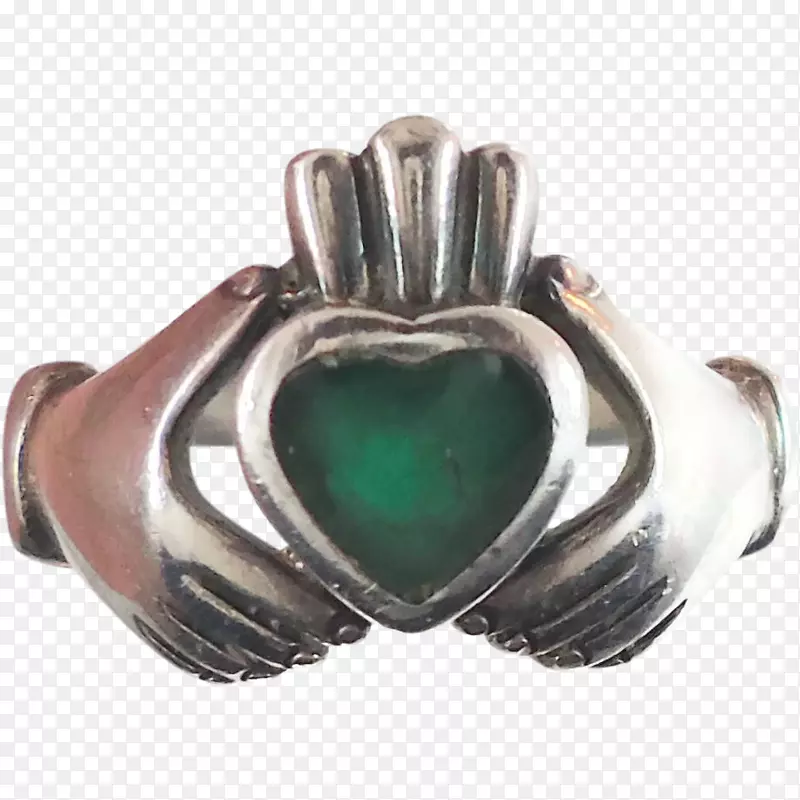 绿松石水晶戒指珠宝纯银戒指