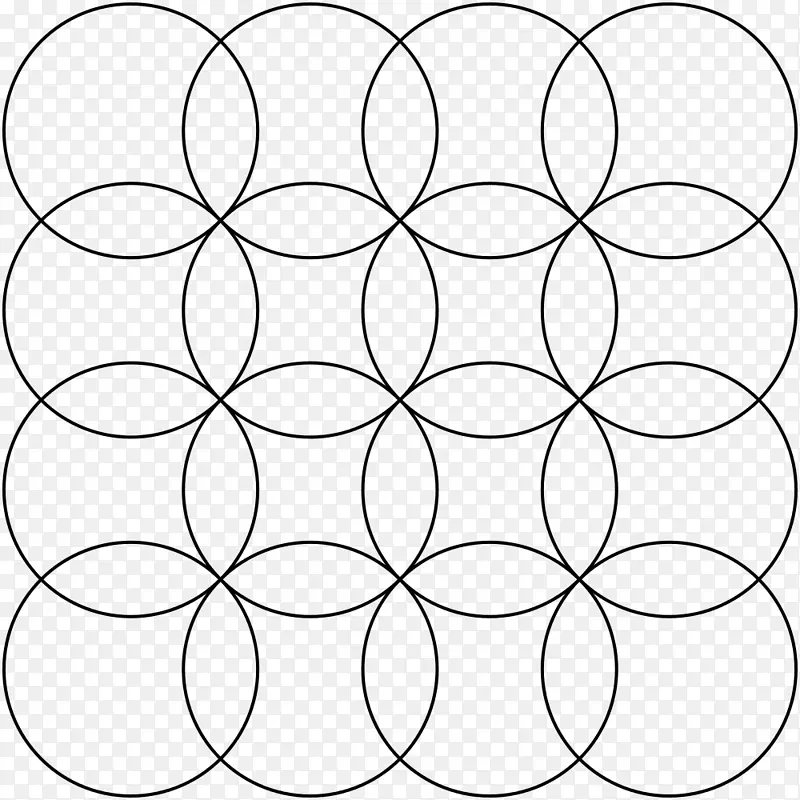重叠圆网格神圣几何方圆