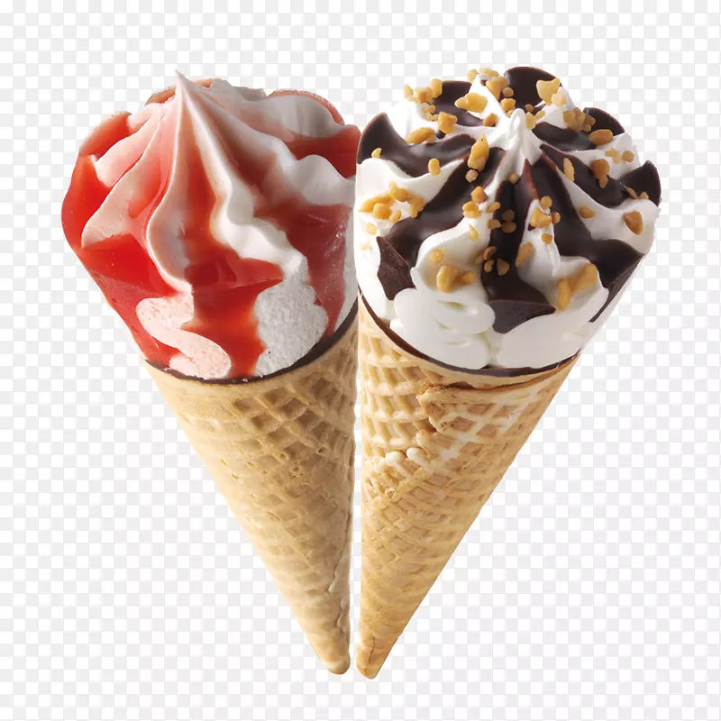 圣代冰淇淋冻酸奶冰淇淋锥-冰淇淋