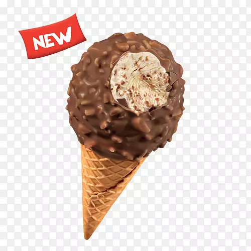 巧克力冰淇淋圆锥形巧克力球-冰淇淋