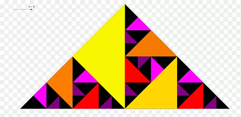 彩色三角紫色三角图形设计帕斯卡三角